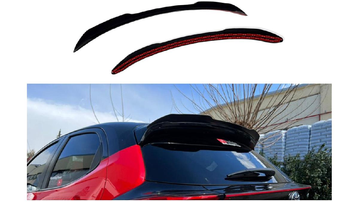 Becquet+de+toit+%28Spoiler+Cap%29+sur+mesure+pour+Toyota+Yaris+%28P21%29+2020-+incl.+GR+Sport+%28ABS+Noir+Luisant%29